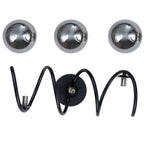 Modern Spiral Globe Vanity Lights with Smoky Gray Seeded Glass Shades - product image 13 | Zenvolit