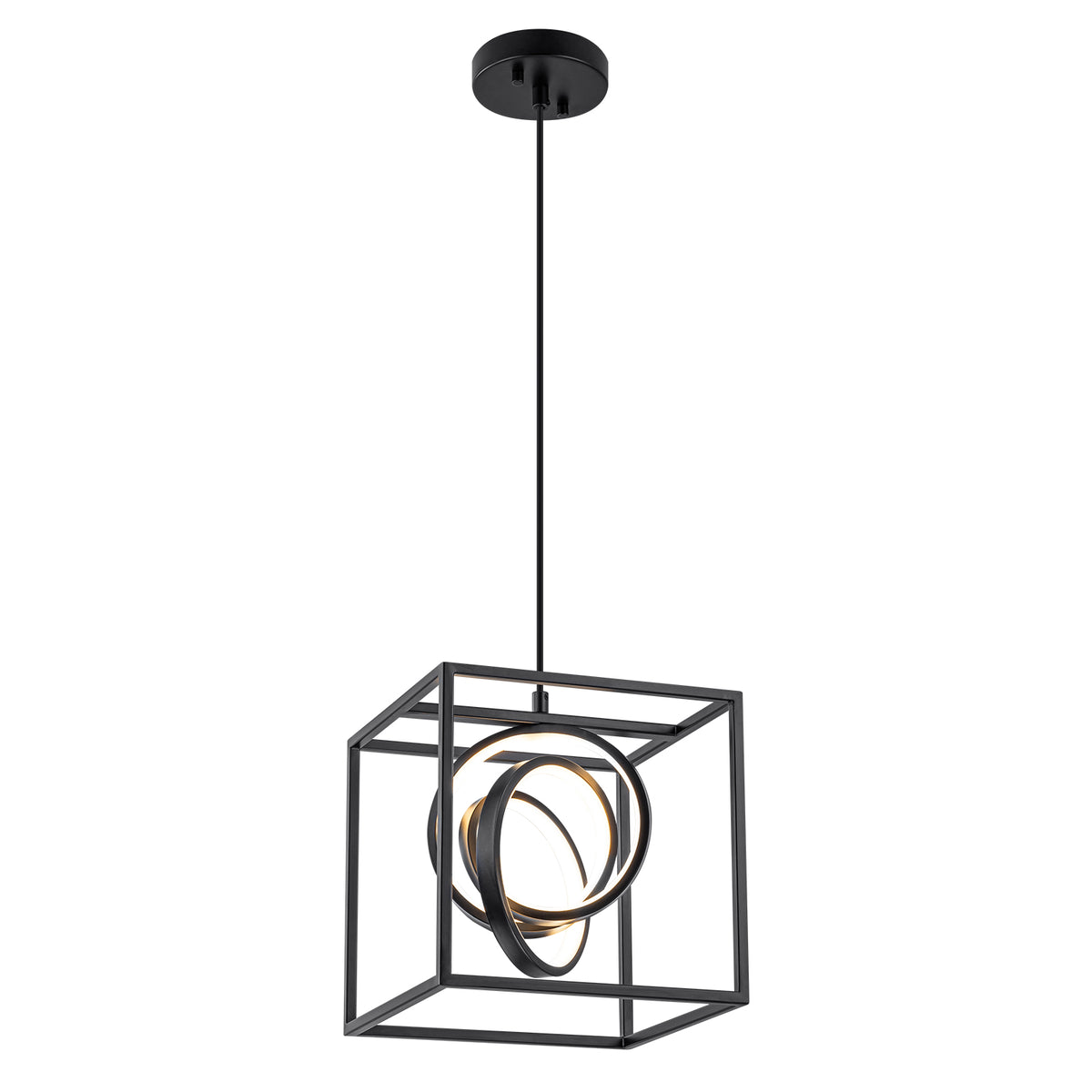 Modern Square LED Pendant Light Dimmable Adjustable Hanging Fixture - product image 6 | Zenvolit