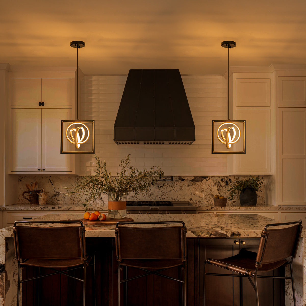 Modern Square LED Pendant Light Dimmable Adjustable Hanging Fixture - product image 10 | Zenvolit