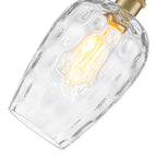 Modern 1-Light Brass Pendant Hammered Glass Shade Kitchen Lighting - product image 3 | Zenvolit