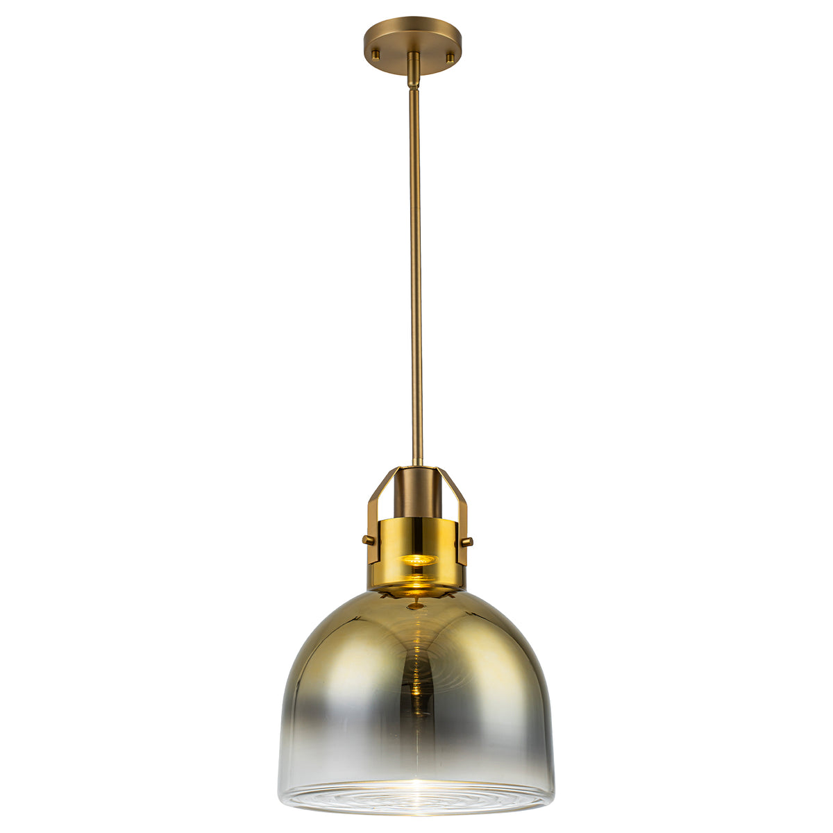 Deep Half-Dome Pendant 2-Tone Gradient Glass Shade Spiraled Bottom - product image 11 | Zenvolit