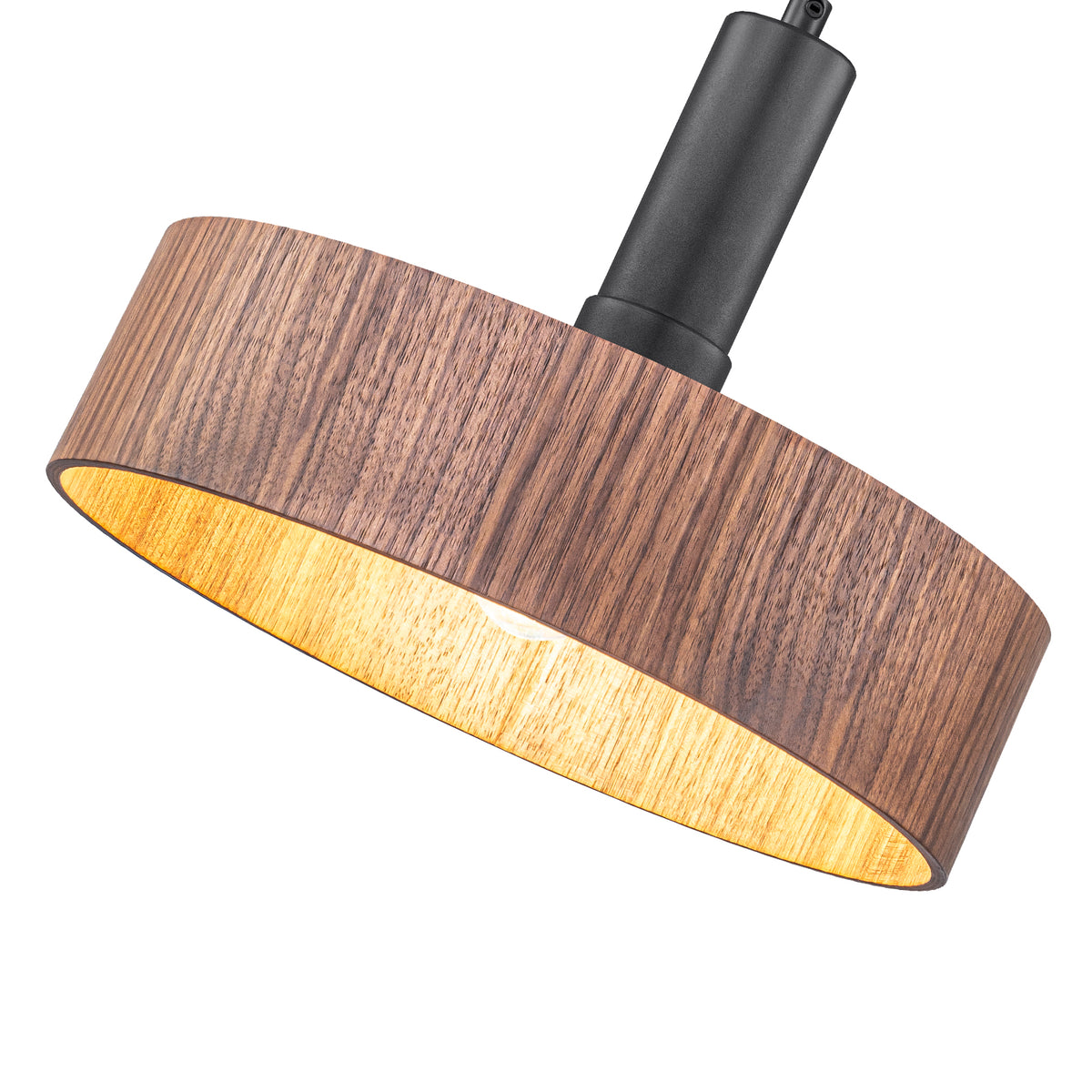 Modern Matte Black Pendant Light with Wood Shade Kitchen Fixture - product image 3 | Zenvolit