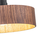 Modern Matte Black Pendant Light with Wood Shade Kitchen Fixture - product image 4 | Zenvolit