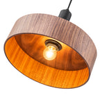 Modern Matte Black Pendant Light with Wood Shade Kitchen Fixture - product image 5 | Zenvolit