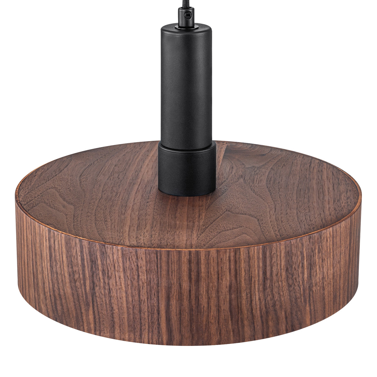 Modern Matte Black Pendant Light with Wood Shade Kitchen Fixture - product image 6 | Zenvolit