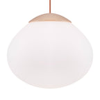 Modern Wood Pendant Light with White Glass Shade Kitchen Fixture - product image 3 | Zenvolit
