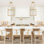 4-Light Gold Lantern Pendant Chandelier with Clear Glass Panels - product image 16 | Zenvolit