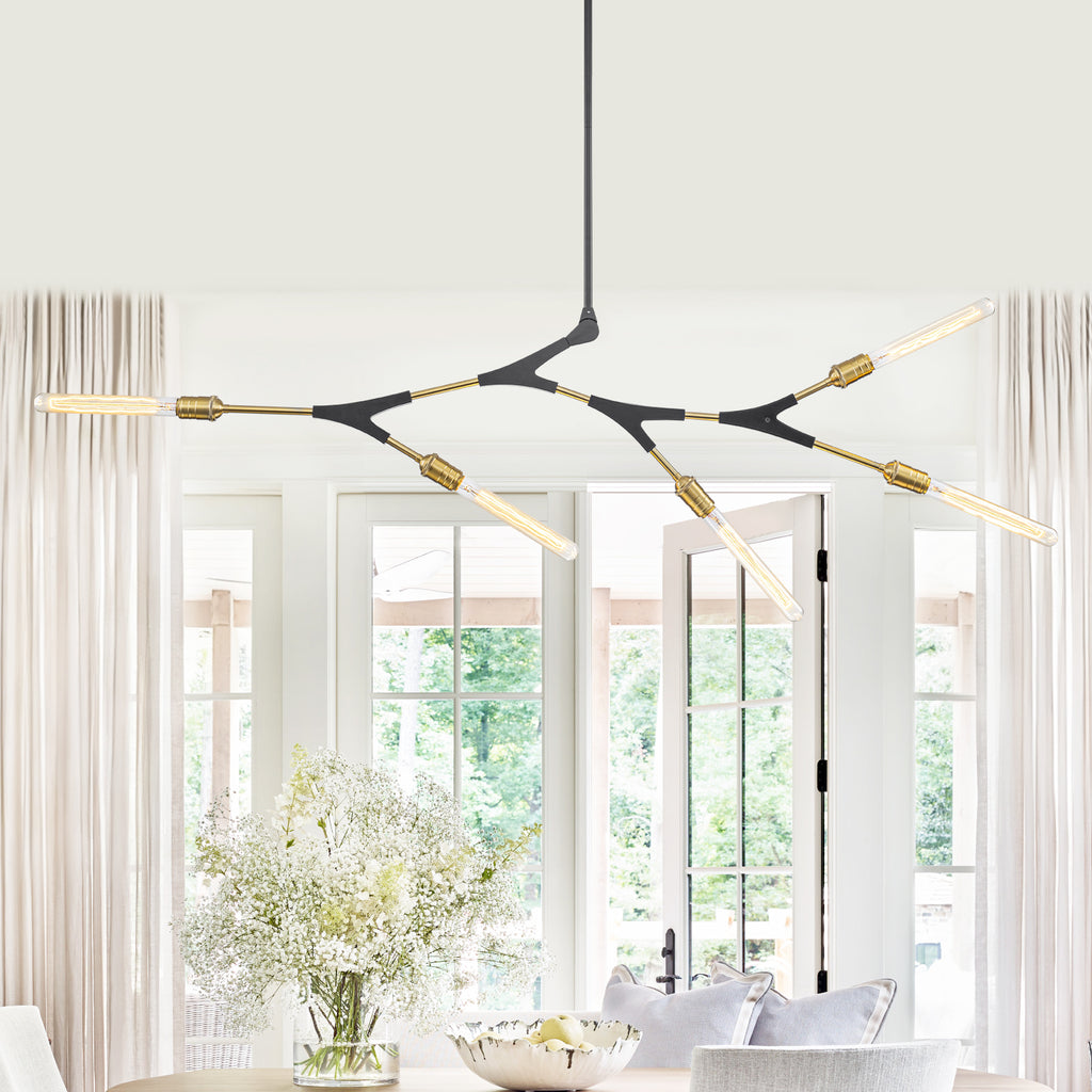 5-Light Modern Y-Shaped Branch Chandelier with Adjustable Swivel Mount - product image 6 | Zenvolit