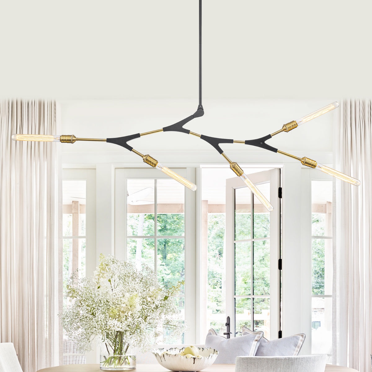 5-Light Modern Y-Shaped Branch Chandelier with Adjustable Swivel Mount - product image 6 | Zenvolit