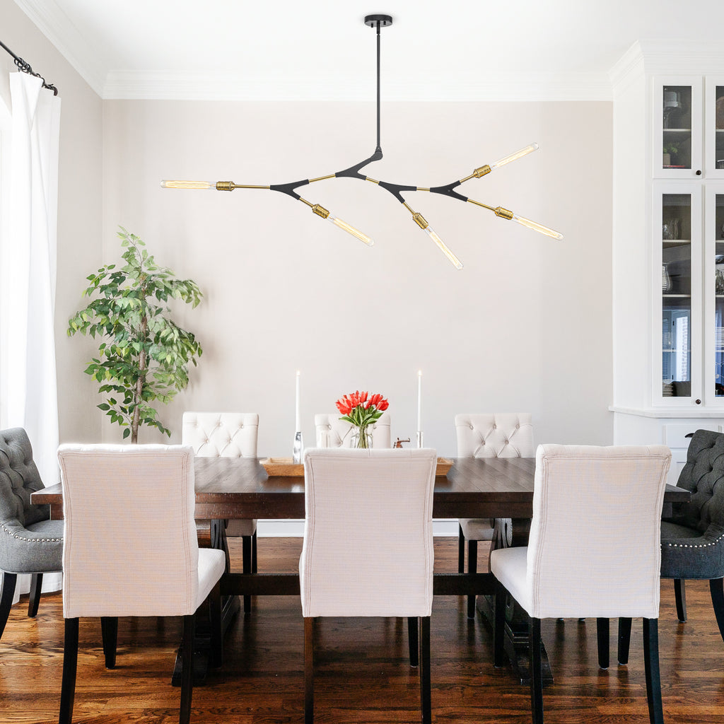 5-Light Modern Y-Shaped Branch Chandelier with Adjustable Swivel Mount - product image 14 | Zenvolit