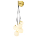 6-Light Hanging Milky Glass Globe Wall Sconce Modern Living Room - product image 13 | Zenvolit