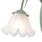 Green Metal Flower Frosted Glass Wall Sconce for Bathroom Vanity - product image 10 | Zenvolit