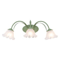 Green Metal Flower Frosted Glass Wall Sconce for Bathroom Vanity - product image 17 | Zenvolit