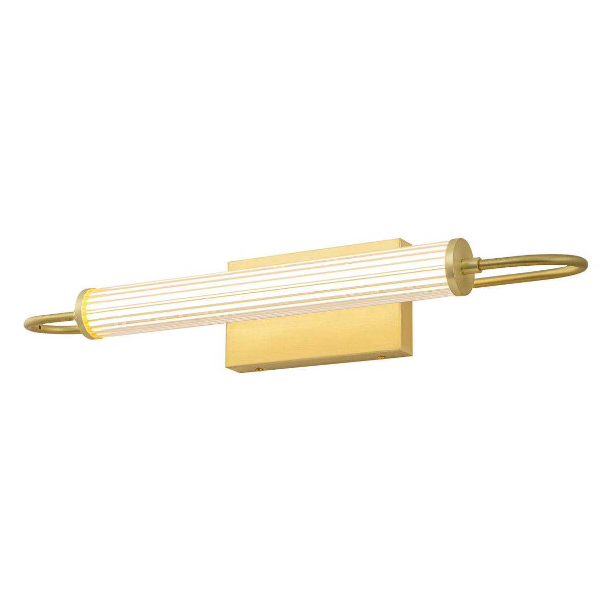 Modern Gold LED Wall Sconce with Cylinder Acrylic Shade Bathroom - product image 12 | Zenvolit
