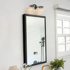 2-Light Crystal Vanity Light Wall Sconce Clear Glass Shades Bathroom - product image 2 | Zenvolit