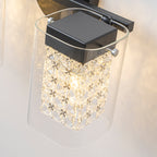 2-Light Crystal Vanity Light Wall Sconce Clear Glass Shades Bathroom - product image 9 | Zenvolit