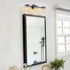 3-Light Crystal Vanity Light Wall Sconce Clear Glass Shades Bathroom - product image 1 | Zenvolit