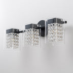 3-Light Crystal Vanity Light Wall Sconce Clear Glass Shades Bathroom - product image 8 | Zenvolit