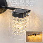 3-Light Crystal Vanity Light Wall Sconce Clear Glass Shades Bathroom - product image 10 | Zenvolit