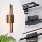 Modern Matte Black Linear Rectangular LED Wall Sconces Dimmable - product image 14 | Zenvolit