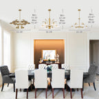 6-Light Modern Gold Branch Chandelier with Tea-Colored Glass Shades - product image 17 | Zenvolit