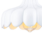 Modern Brushed Gold Pendant Light with Ceramic Flower Shade Fixture - product image 11 | Zenvolit