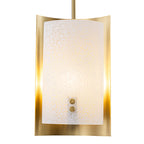 6-Light Modern Brushed Gold Chandelier White Crackle Glass Shades - product image 9 | Zenvolit