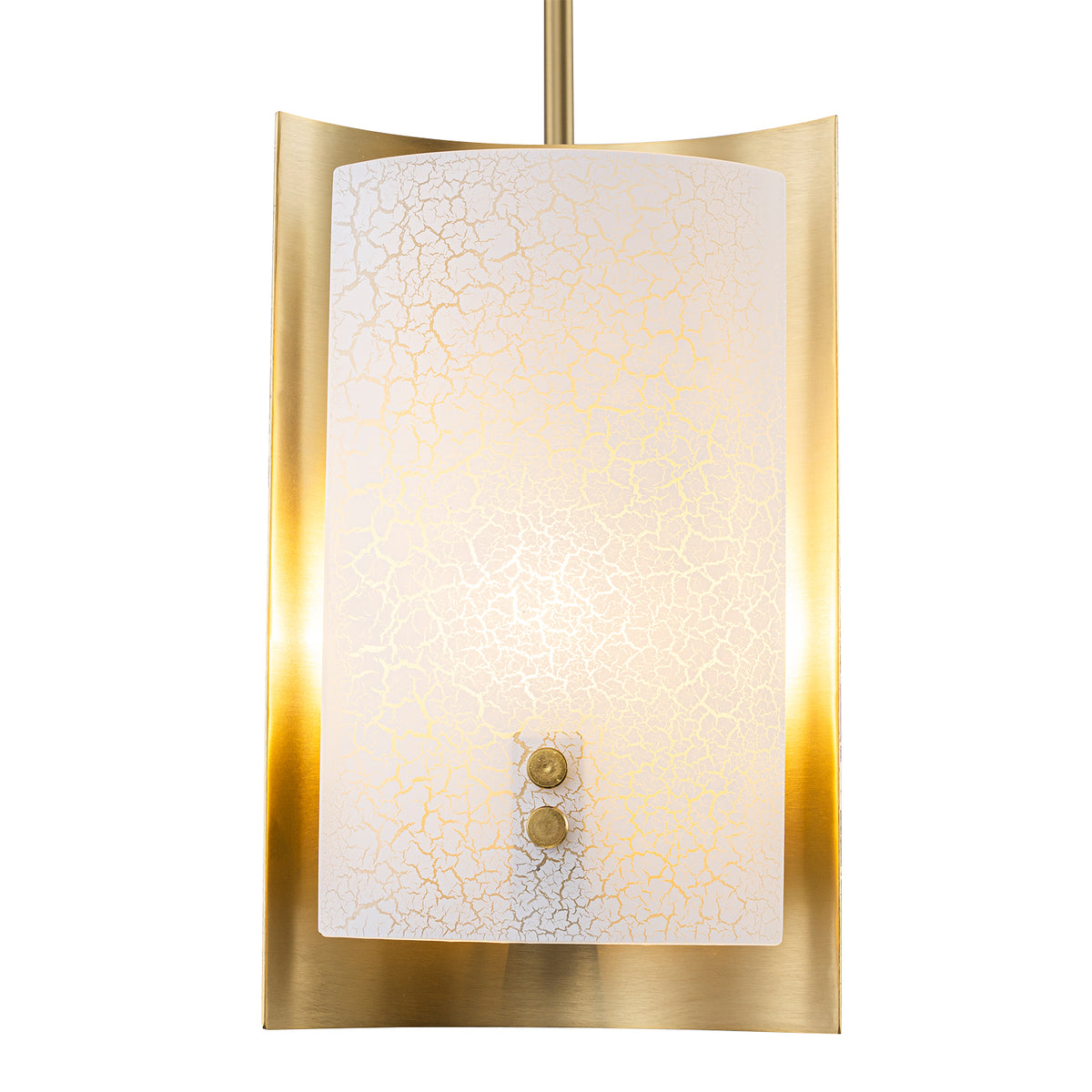 6-Light Modern Brushed Gold Chandelier White Crackle Glass Shades - product image 9 | Zenvolit