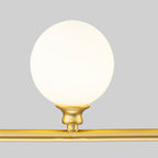 3-Light Linear Kitchen Island Pendant Frosted Milky White Glass Globes - product image 11 | Zenvolit