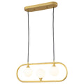 3-Light Linear Kitchen Island Pendant Frosted Milky White Glass Globes - product image 13 | Zenvolit