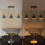 3-Light Industrial Linear Kitchen Island Pendant Light Dome Shades - product image 7 | Zenvolit