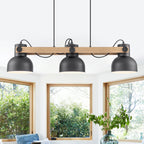 3-Light Industrial Linear Kitchen Island Pendant Light Dome Shades - product image 11 | Zenvolit
