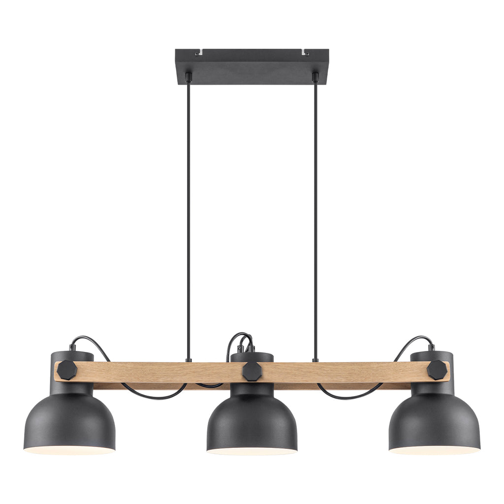 3-Light Industrial Linear Kitchen Island Pendant Light Dome Shades - product image 12 | Zenvolit