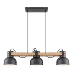 3-Light Industrial Linear Kitchen Island Pendant Light Dome Shades - product image 12 | Zenvolit