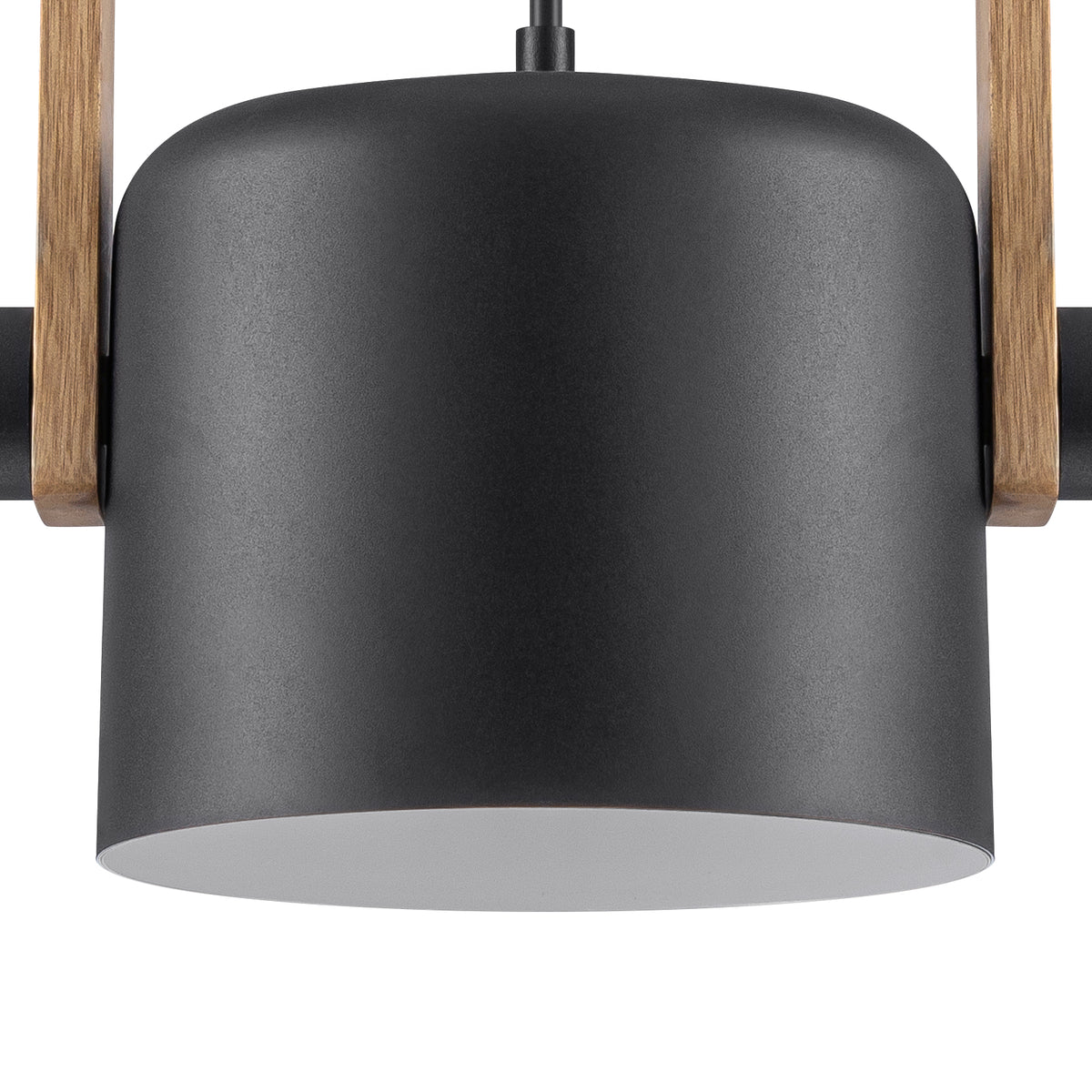 Modern Pendant Light Adjustable Acacia Wood Frame&Deep Cylinder Shade - product image 5 | Zenvolit