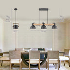 Modern Pendant Light Adjustable Acacia Wood Frame&Deep Cylinder Shade - product image 11 | Zenvolit