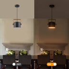 Modern Pendant Light Adjustable Acacia Wood Frame&Deep Cylinder Shade - product image 14 | Zenvolit