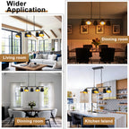 5-Light Black Linear Pendant Light with Hammered Conical Metal Shades - product image 6 | Zenvolit