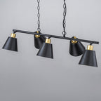 5-Light Black Linear Pendant Light with Hammered Conical Metal Shades - product image 12 | Zenvolit