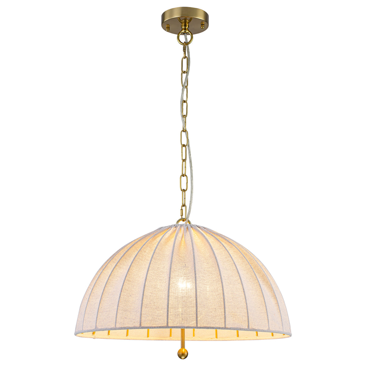 19.69" 1-Light Modern Hanging Pendant Light Fabric Shade Living Space - product image 15 | Zenvolit