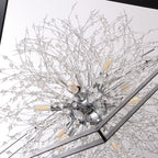 Modern Black Sputnik Crystal Chandelier Pendant Light for Dining Room
