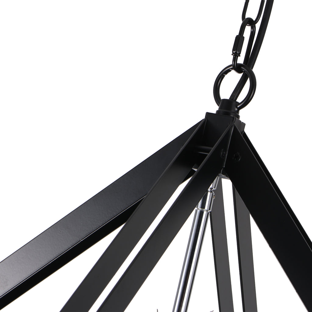 Modern Black Sputnik Crystal Chandelier Pendant Light for Dining Room