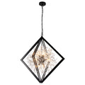 Modern Black Sputnik Crystal Chandelier Pendant Light for Dining Room