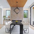 Modern Black Sputnik Crystal Chandelier Pendant Light for Dining Room
