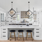 Modern Black Sputnik Chandelier with Clear Glass Shades Dining Room - product image 1 | Zenvolit