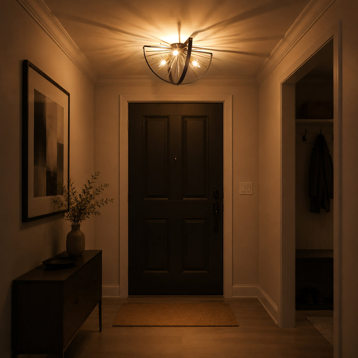 3-Light Modern Sputnik Flush Mount Ceiling Light Bedroom Living Room - product image 1 | Zenvolit