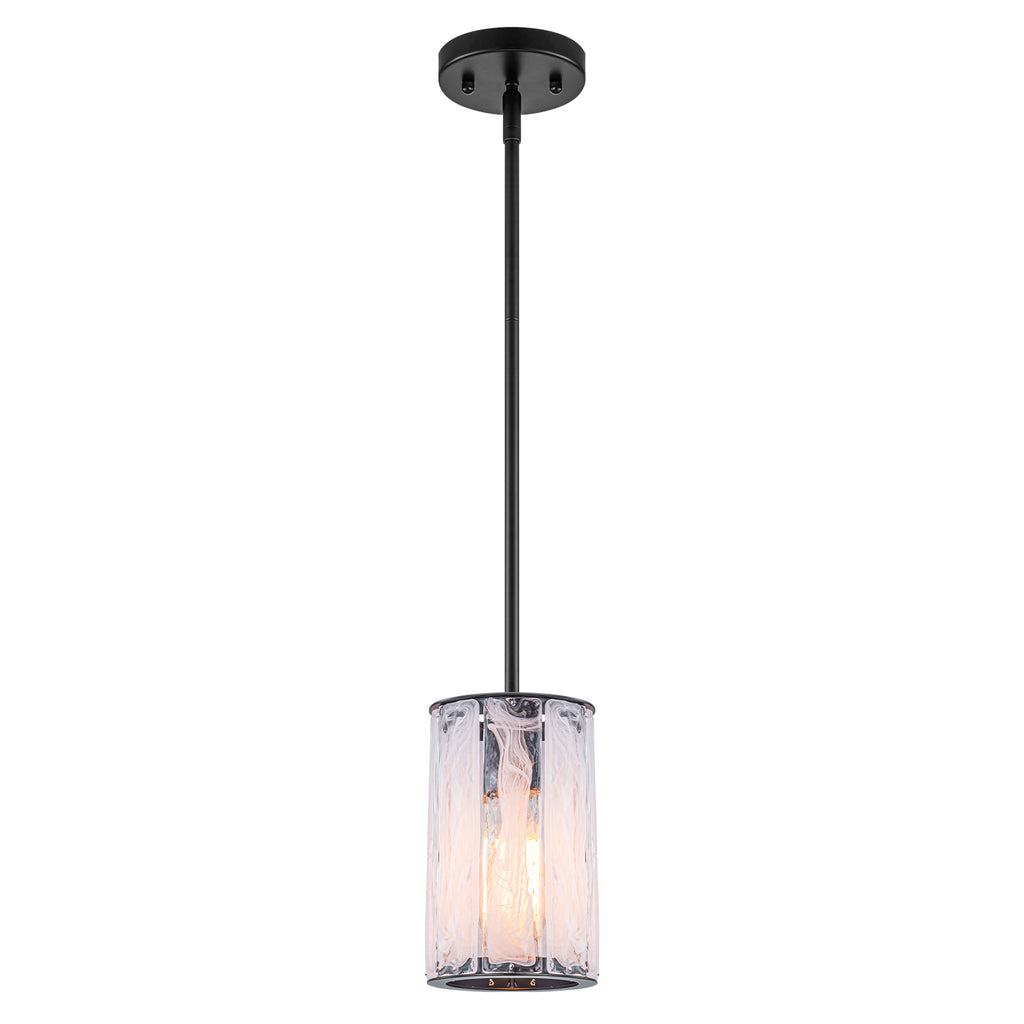 Cloudy White Glass Black Pendant Lighting Modern for Kitchen Island - product image 7 | Zenvolit