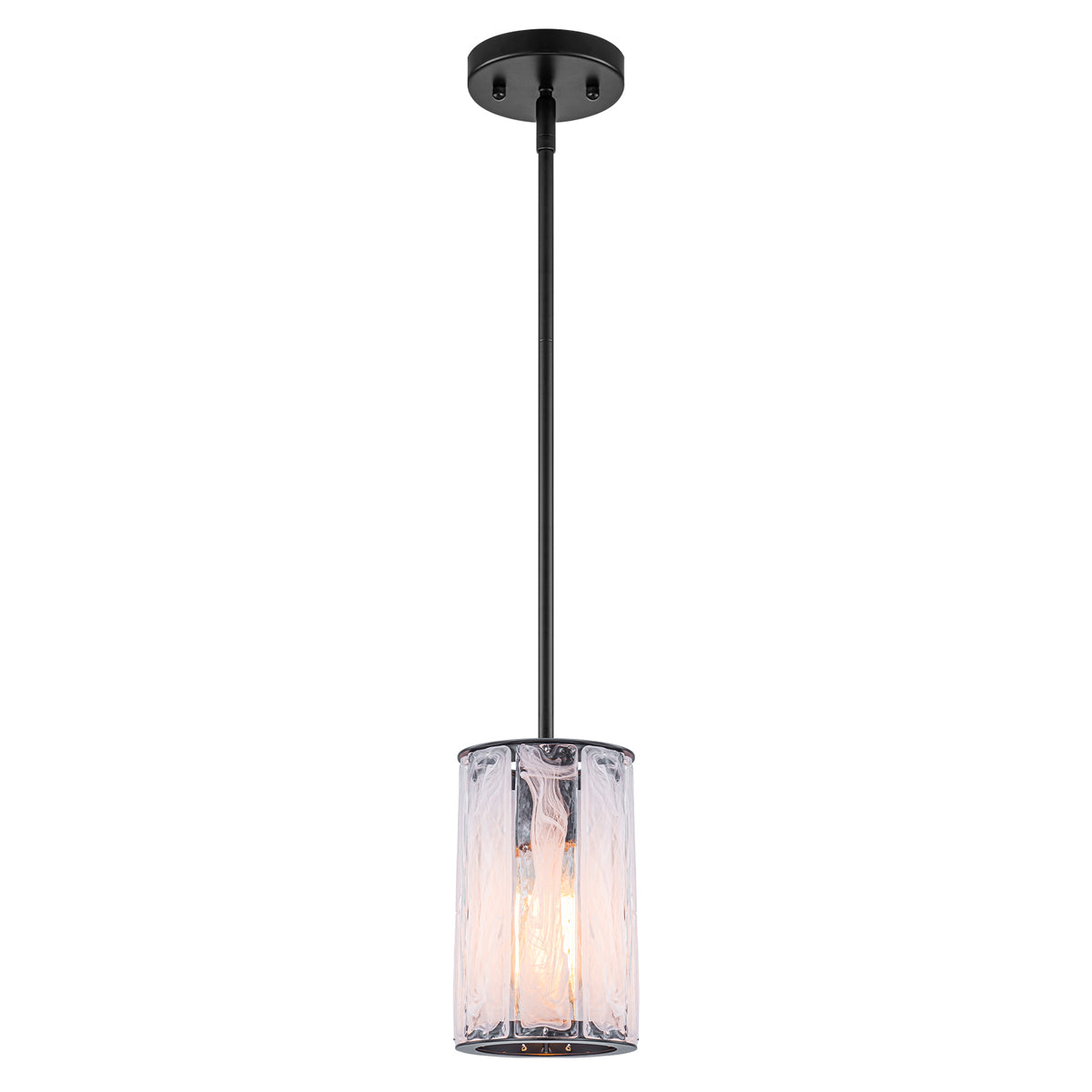 Cloudy White Glass Black Pendant Lighting Modern for Kitchen Island - product image 7 | Zenvolit