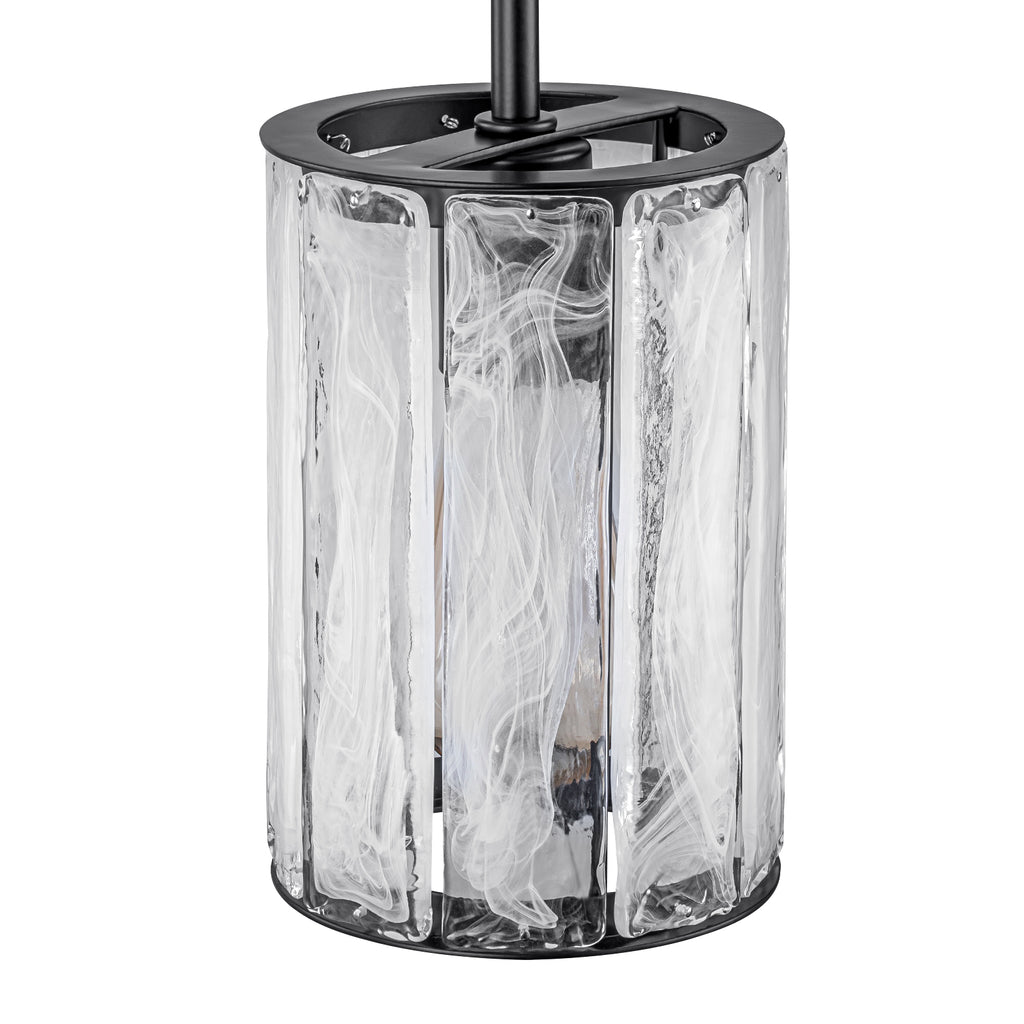 Cloudy White Glass Black Pendant Lighting Modern for Kitchen Island - product image 9 | Zenvolit