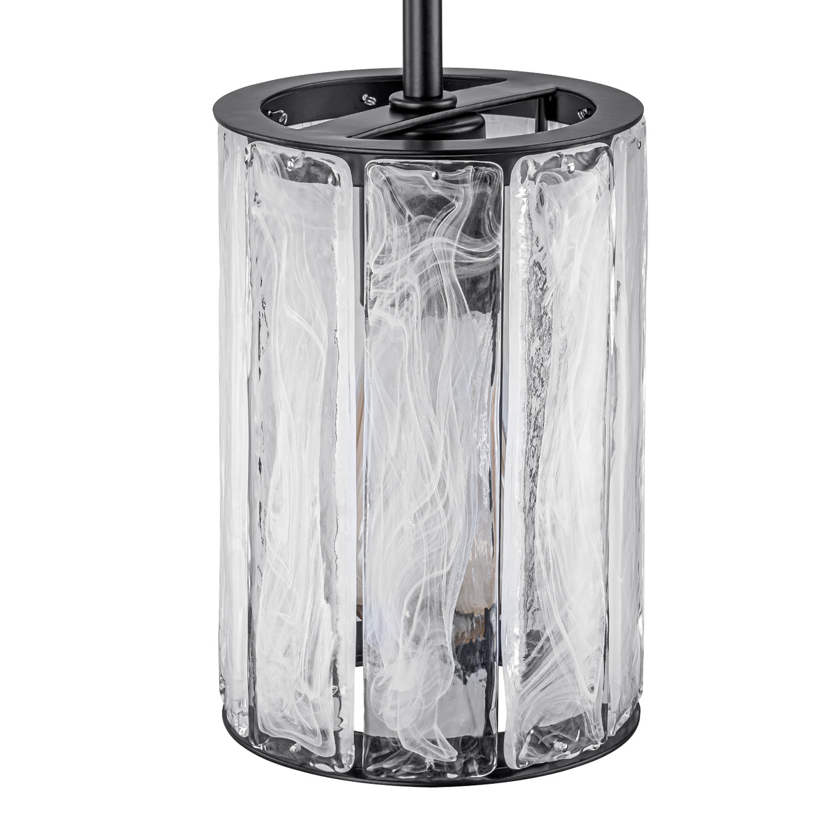 Cloudy White Glass Black Pendant Lighting Modern for Kitchen Island - product image 9 | Zenvolit